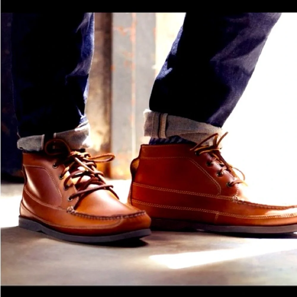 Sperry x J.Crew Top-Siders Leather Chukka Boots - Picture 1 of 16